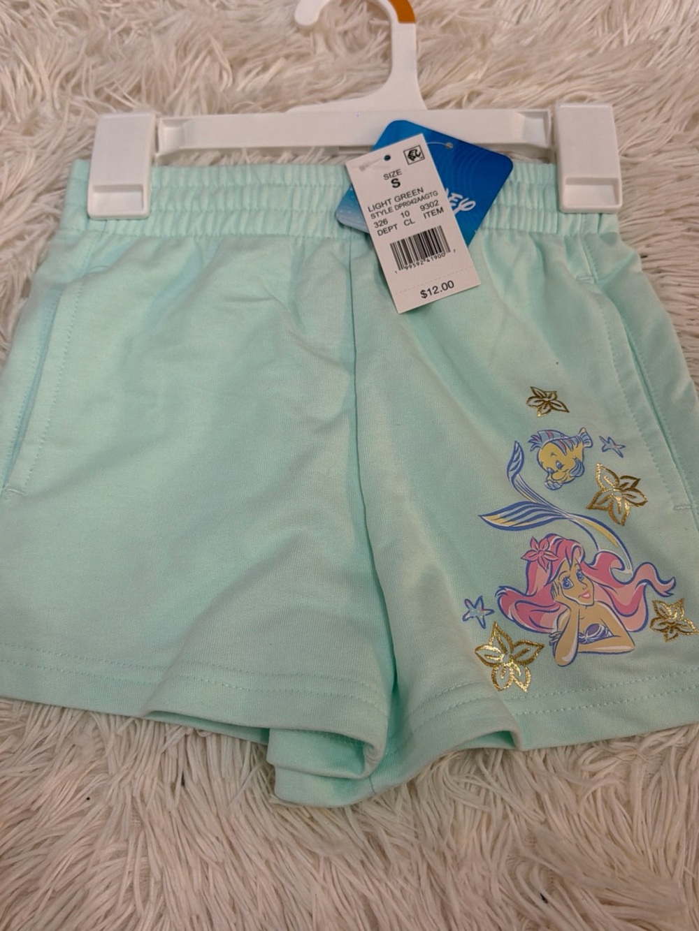 Disney Light Green Girls' Mermaid Shorts